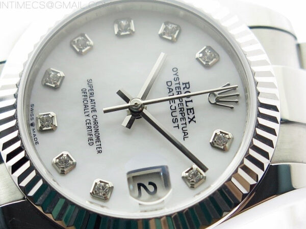 Datejust 31mm 278273 SS BP Best Edition White MOP Crystal Markers Dial on Oyster Bracelet – Bild 4