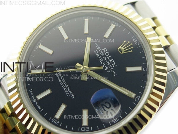 DateJust 41MM 126334 SS/YG APSF 1:1 Best Edition Black Dial Sticks Markers on SS Jubilee Bracelet A3235 – Bild 4