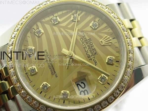 DateJust 36 SS/YG 126234 Diamonds Bezel JDF 1:1 Best Edition New YG Dial on Jubilee SS/YG Bracelet – Bild 4