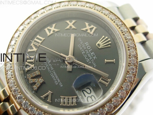 Datejust 28mm 279179 SS/RG APSF Best Edition Gray Dial Roman Markers on SS/RG Jubilee Bracelet NH05 – Bild 4