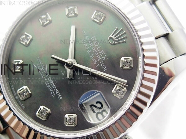 Datejust 31mm 278275 SS BP Best Edition Gray MOP Crystals Markers Dial on SS President Bracelet – Bild 4