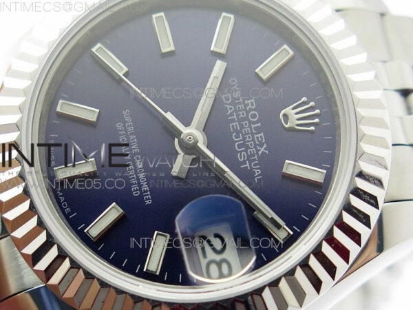 Datejust 28mm 279174 SS BP Best Edition Blue Sticks Markers Dial on SS Jubilee Bracelet ETA2671 – Bild 4