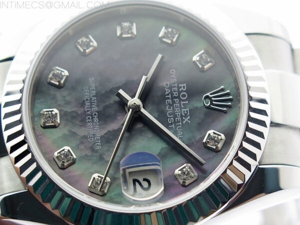 Datejust 31mm 278273 SS BP Best Edition Black MOP Crystal Markers Dial on Oyster Bracelet – Bild 4