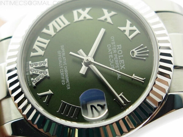 Datejust 31mm 278273 SS BP Best Edition Green Roman Markers Dial on Oyster Bracelet – Bild 3