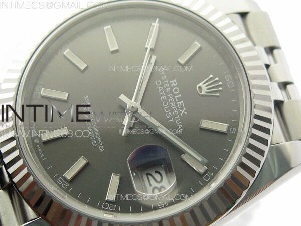 DateJust 41 126334 Clean 1:1 Best Edition 904L Steel Gray Stick Dial on Jubilee Bracelet VR3235 – Bild 4