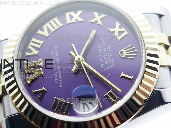 Datejust 31mm 278273 SS/YG BP Best Edition Purple Roman Markers Dial on SS/YG Jubilee Bracelet – Bild 4
