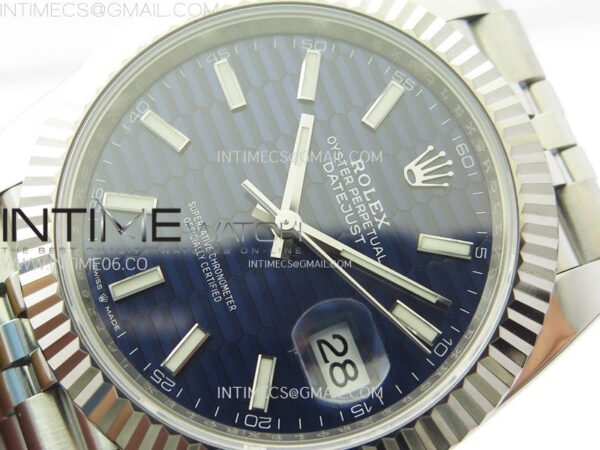 DateJust 41 126334 904L Steel NTF 1:1 Best Edition Blue Fluted Dial on Jubilee Bracelet VR3235 – Bild 4