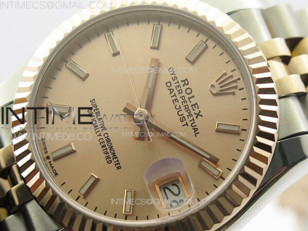 DateJust 31mm 178271 SS/RG APSF Best Edition RG Dial Sticks Markers on Jubilee Bracelet A2824 – Bild 4