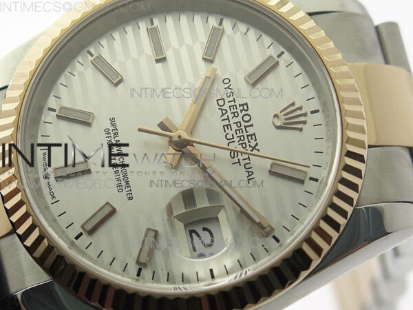 DateJust 36 SS/RG 126231 BP 1:1 Best Edition Silver Dial on Oyster Bracelet – Bild 4