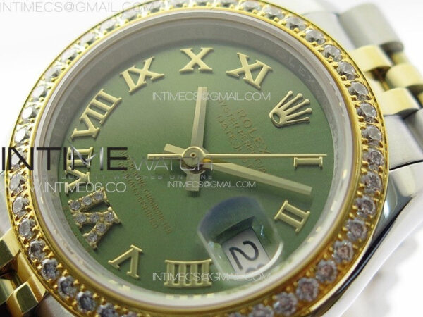 Datejust 28mm 279179 SS/YG APSF Best Edition Green Dial Roman Markers on SS/YG Jubilee Bracelet NH05 – Bild 4