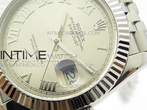 DateJust 41 126334 SS BP 1:1 Best Edition New Version Silver Roman Markers Dial on Jubilee Bracelet – Bild 4