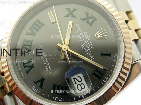 DateJust 36 SS 126231 904L SS/RG VSF 1:1 Best Edition Gray Dial Roman Markers on Jubilee Bracelet VS3235 – Bild 4