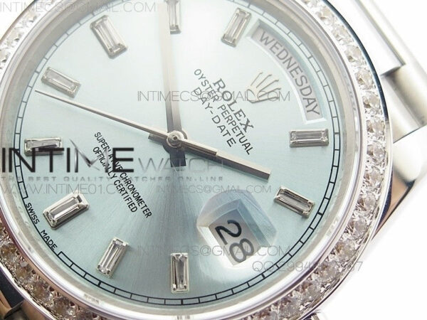 Day-Date 40 SS BP 1:1 Best 228239 Diamond Bezel Blue Dial on SS BraceletDay-Date 40 SS BP 1:1 Best 228239 Diamond Bezel Blue Dial on SS Bracelet – Bild 4