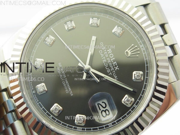 DateJust 41 126334 904L Steel NTF 1:1 Best Edition Gray Dial Crystals Makers on Jubilee Bracelet VR3235 – Bild 4