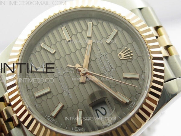DateJust 41 126334 SS/RG GMF 1:1 Best Edition Gray Fluted Dial on SS/RG Jubilee Bracelet – Bild 4