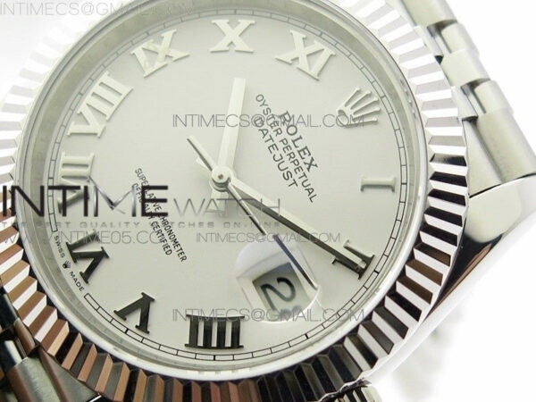 DateJust 41 126334 SS BP 1:1 Best Edition New Version White Roman Markers Dial on Jubilee Bracelet – Bild 5