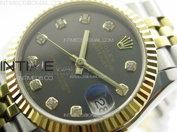 DateJust 31mm 178271 SS/YG APSF Best Edition Gray Dial Crystal Markers on Jubilee Bracelet A2824 – Bild 4