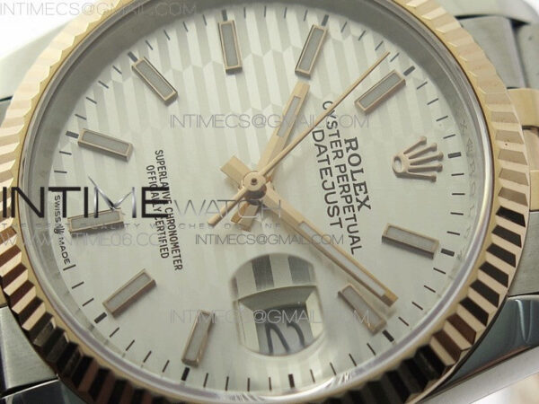 DateJust 36 SS/RG 126231 BP 1:1 Best Edition Silevr Dial on Oyster Bracelet – Bild 4