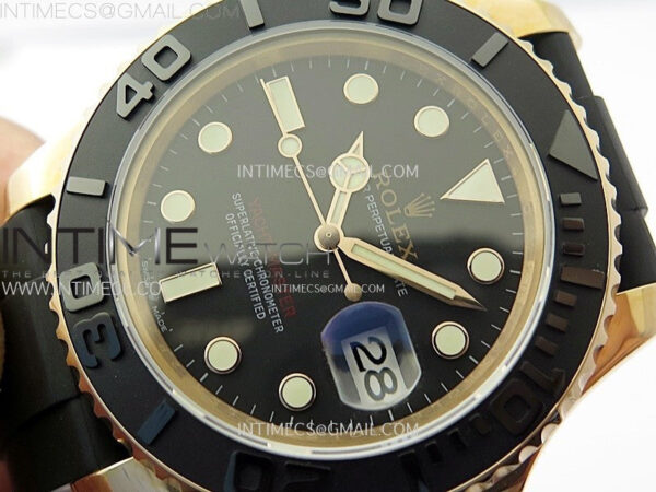 Yacht-Master 126655 RG APSF Best Edition 3D Black Ceramic Bezel on Black Rubber Strap SA3235 – Bild 2