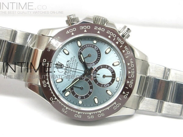 Basel 2013 Model 116506 Daytona 50th Anniversary Edition Brown Ceramic Bezel, Superlume Ice Blue Dial – Bild 4