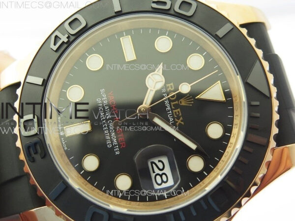 Yacht-Master 126655 RG VSF 1:1 Best Edition Black Ceramic Bezel on Oysterflex Rubber Strap VS3235 – Bild 4