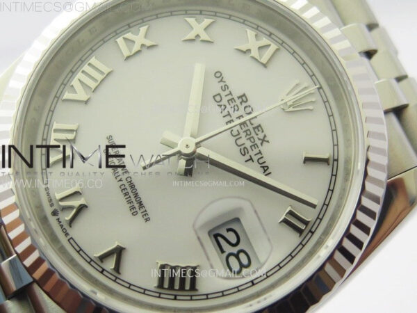 DateJust 36 SS 126234 VSF 1:1 Best Edition 904L Steel White Dial Roman Markers on Jubilee Bracelet VS3235 – Bild 3