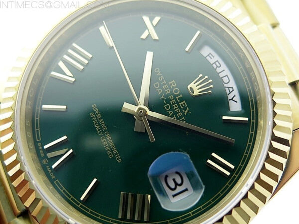 Day Date 40mm 228238 Gain Weight YG/tungsten APSF 1:1 Best Edition Green Dial Roman Markers on YG President Bracelet A2836 – Bild 4