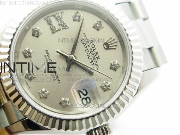 DateJust 28mm SS BP Best Edition Silver Dial XI Diamond on SS Bracelet ETA2671 – Bild 4