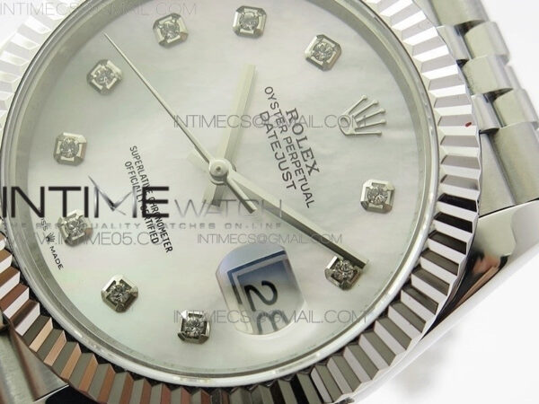 DateJust 41 126334 SS BP 1:1 Best Edition New Version White MOP Crystals Markers Dial on Jubilee Bracelet – Bild 4