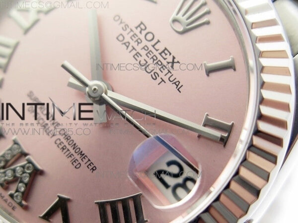 Datejust 31mm 278275 SS BP Best Edition Pink Roman Markers Dial(@6 Crystal Makrer) on SS President Bracelet – Bild 3