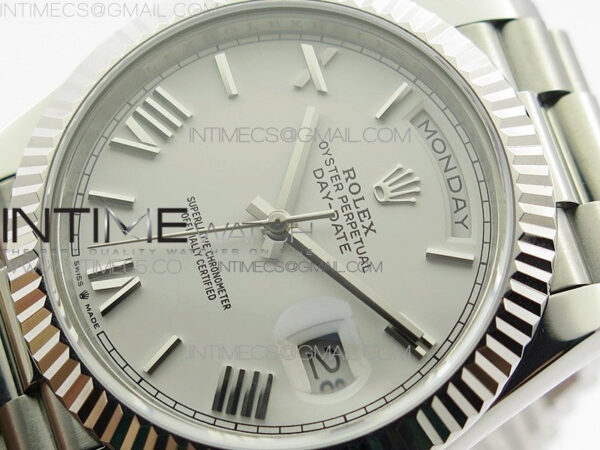 Day-Date 40mm 228239 BP New Dial Version 904 SS White Roman Markers Dial on SS President Bracelet A2836 – Bild 4