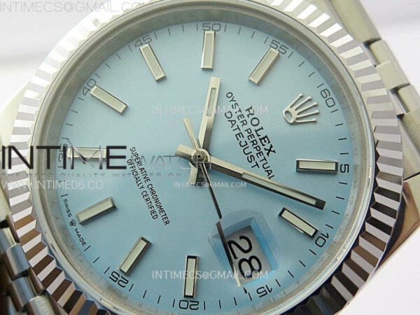 DateJust 41 126334 SS BP 1:1 Best Edition Ice Blue Dial on Jubilee Bracelet – Bild 4
