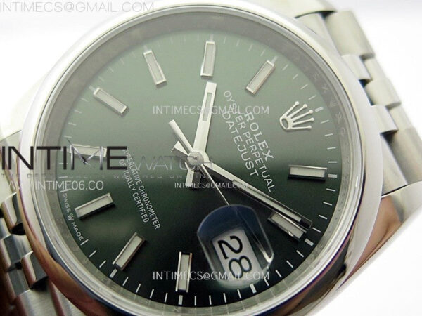 DateJust 36 SS 126200 904L Steel VSF 1:1 Best Edition Green Dial Sticks Markers on Jubilee Bracelet VS3235 – Bild 4