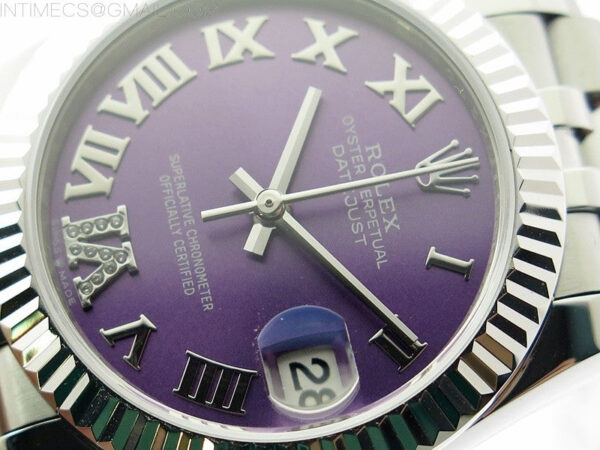 Datejust 31mm 278271 SS BP Best Edition Purple Roman Markers Dial on Jubilee Bracelet – Bild 4