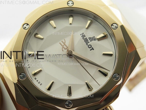 Classic Fusion Orlinski RG APSF 1:1 Best Edtion White Faceted Dial on White Rubber Strap A2892 – Bild 4