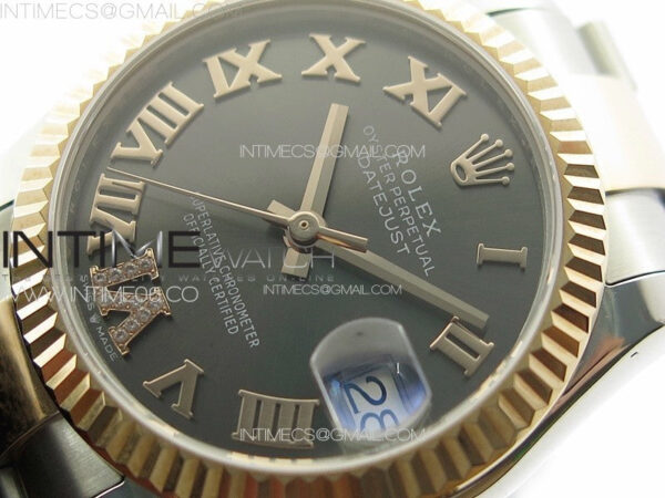 DateJust 31mm 178271 SS/RG APSF Best Edition Gray Dial Roman Markers on Oyster Bracelet A2824 – Bild 4