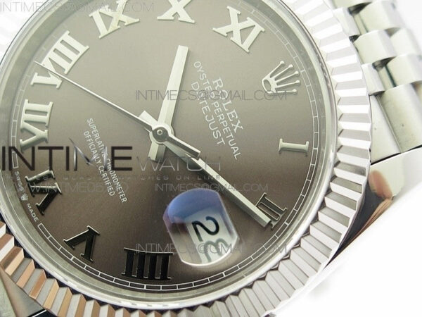 DateJust 41 126334 SS BP 1:1 Best Edition New Version Gray Roman Markers Dial on Jubilee Bracelet – Bild 5