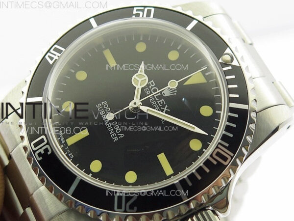 Vintage Submariner 1680 No Date SS JKF Best Edition Black Dial on SS Bracelet (Style1)A2836 – Bild 4