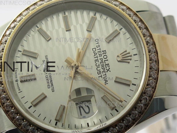 DateJust 36 SS/RG 126281 BP 1:1 Best Edition Silver Dial on Oyster Bracelet – Bild 4