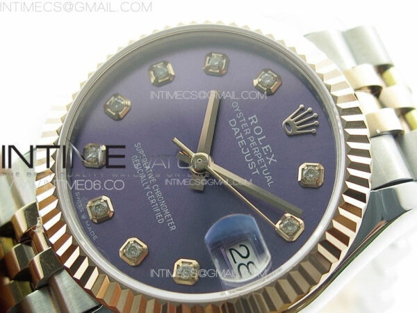 DateJust 31mm 178271 SS/RG APSF Best Edition Blue Dial Crystal Markers on Jubilee Bracelet A2824 – Bild 3