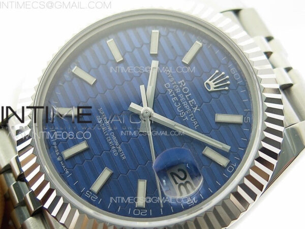 DateJust 41MM 126334 SS APSF 1:1 Best Edition Blue Fluted Dial on SS Jubilee Bracelet SA3235 – Bild 4