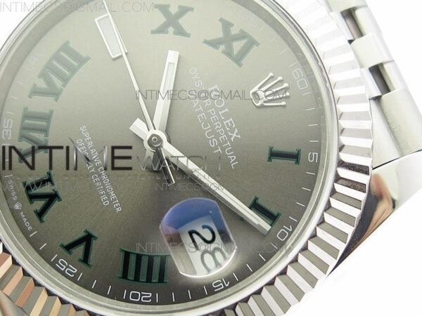 DateJust 41 126334 SS BP 1:1 Best Edition New Version Gray Style01 Roman Markers Dial on Jubilee Bracelet – Bild 5