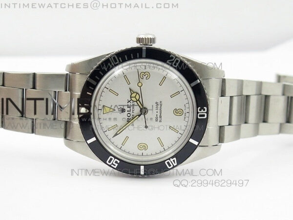 Vintage 1680 Submariner No Date SS White Dial On SS Bracelet – Bild 4