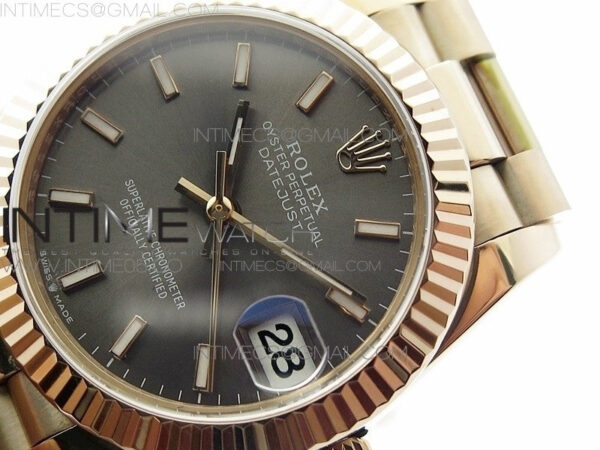 Datejust 31mm 278275 RG BP Best Edition Gray Stick Markers Dial on RG President Bracelet – Bild 4