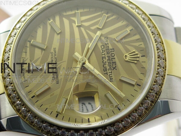 DateJust 36 SS/YG 126283 JDF 1:1 Best Edition New YG Dial Style 2 on Oyster Bracelet – Bild 4