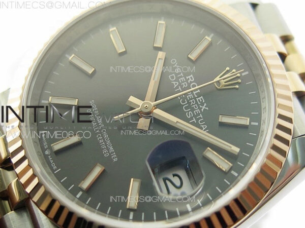DateJust 36 SS 126231 VSF 1:1 Best Edition 904L Steel Gray Stick Dial on Jubilee Bracelet VS3235 – Bild 4