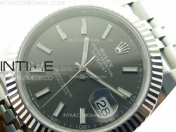 DateJust 41 126334 NTF 1:1 Best Edition 904L Steel Gray Stick Dial on Jubilee Bracelet VR3235 – Bild 4