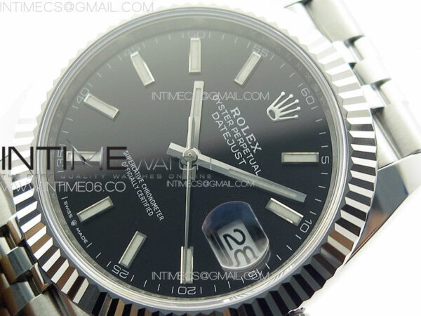 DateJust 41 126334 NTF 1:1 Best Edition 904L Steel Black Stick Dial on Jubilee Bracelet VR3235 – Bild 4