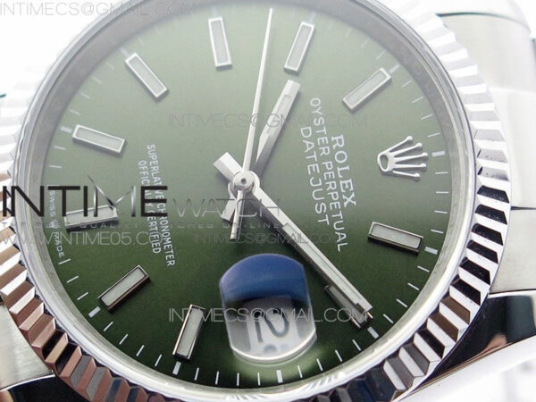 Datejust 36mm 116231 SS BP 1:1 Best Edition Green Dial Stick Markers On SS Oyster Bracelet A2824 – Bild 3