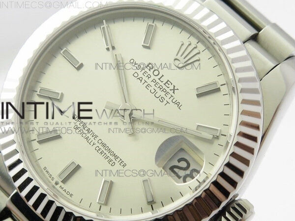 Datejust 31mm 278275 SS BP Best Edition Silver Stick Markers Dial on SS President Bracelet – Bild 4